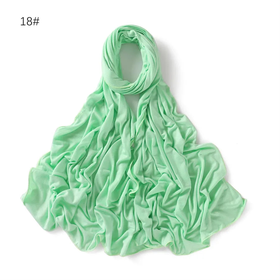 women's basic solid color mercerized cotton modal cotton linen scarves
