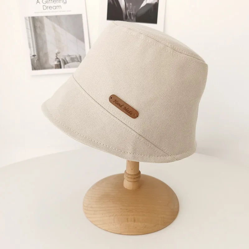 Women's Simple Style Classic Style Color Block Printing Flat Eaves Bucket Hat