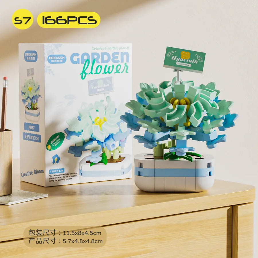 Kids(7-16Years) Flower Plastic Building Toys