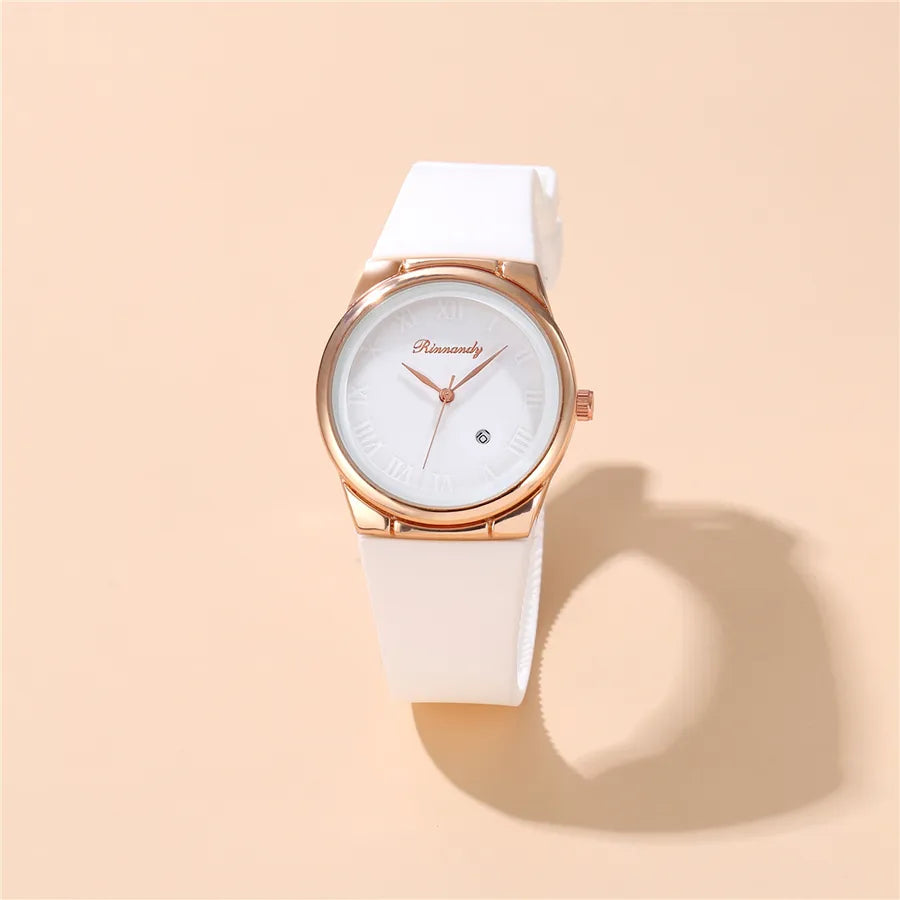 Simple Style Round Buckle Quartz Women's Watches