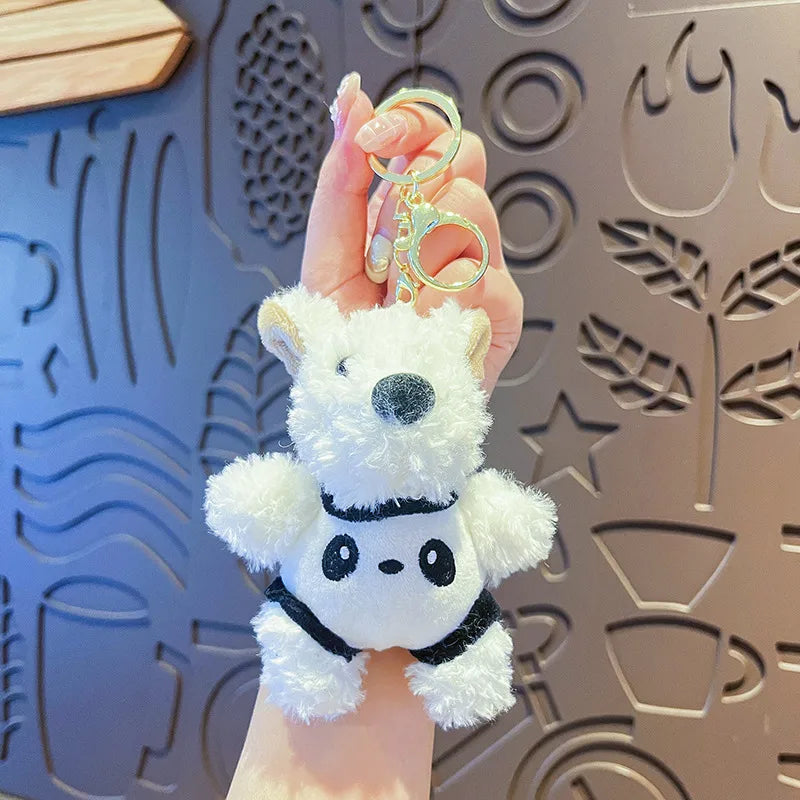 Original Plush West Highland Keychain Cute Cartoon Puppy Doll Machine Small Gift For Girls Christmas Valentine's Day New Year