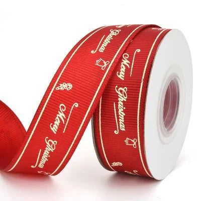Christmas Decorative Ribbon 1cm 2cm Small Roll Colorful New Year Holiday Gift Wrapping Tassel Ribbon Jewelry Packaging Rope