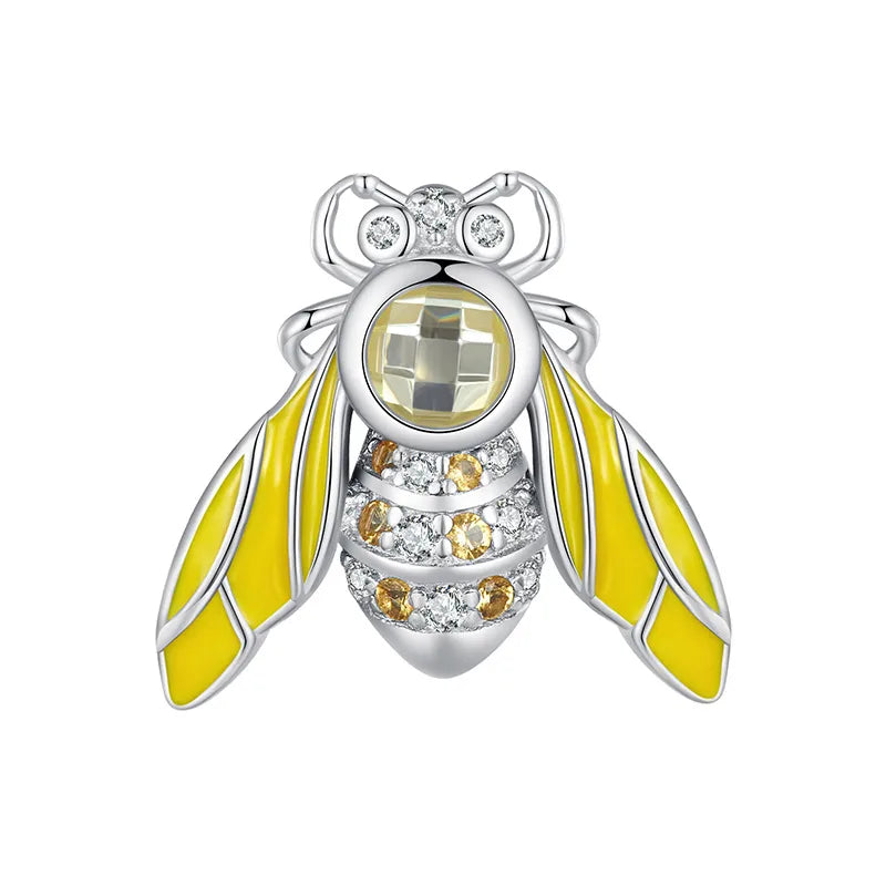1 Piece 925 Sterling Silver Zircon Insect Dragonfly Pendant Jewelry Accessories