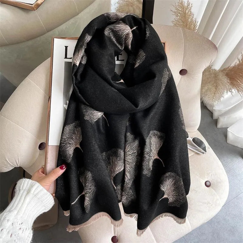 Women's Sweet Color Block Imitation cashmere Polyester Scarf