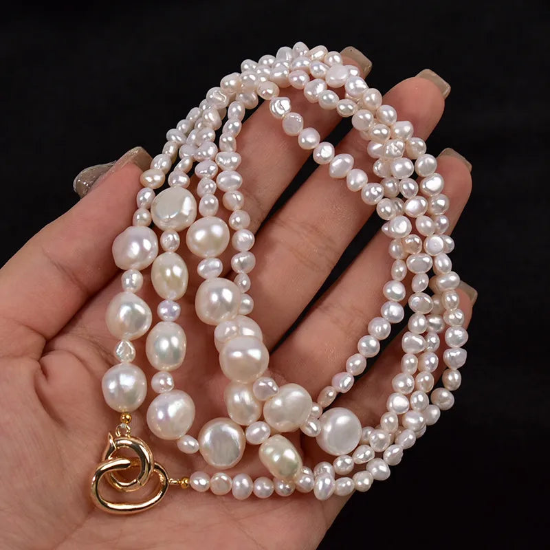 French Vintage Baroque Multi-Layer Long Sweater Chain Necklace Women's Pearl Pendant Collarbone Chain Fashion Jewelry Accessory