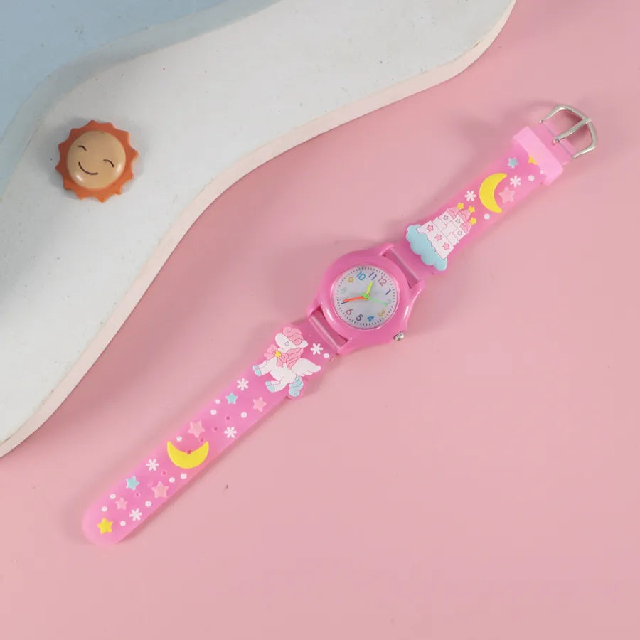 New PVC Color Case Cartoon Children's Quartz Watch Cute Creative Toy Watch Primary School Boys Girls Watch