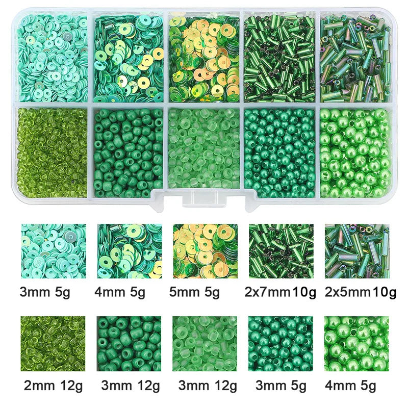 Bead Sequins Imitation Pearl Material Package Handmade Diy Beaded Bracelet Accessories Ornament Accessories Amazon Hot