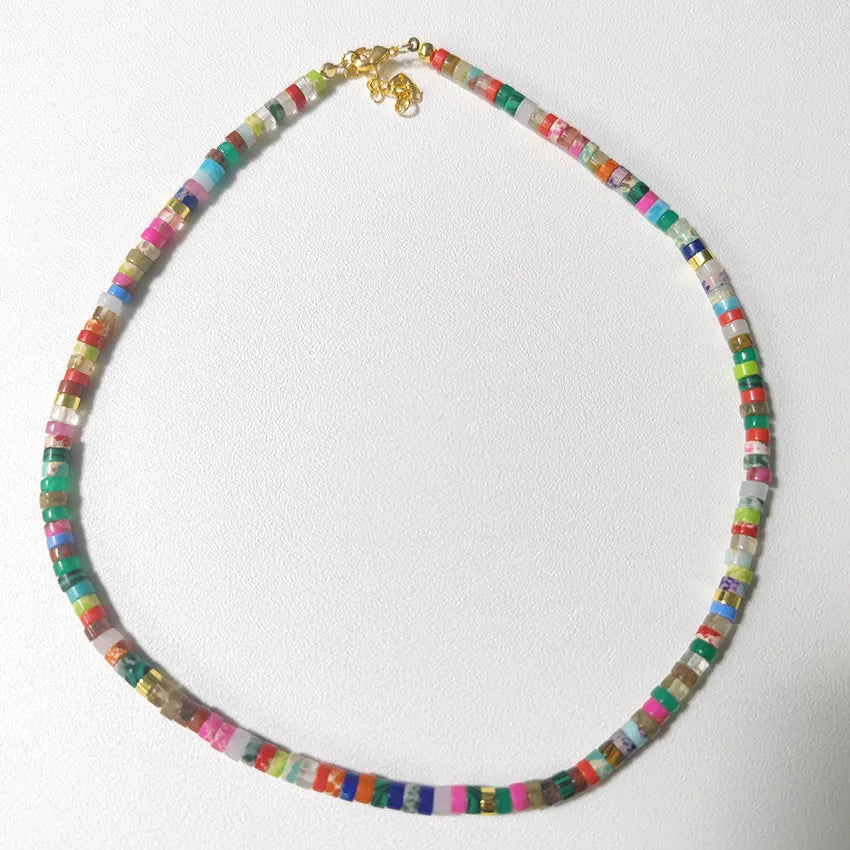 Simple Style Classic Style Round natural stone Necklace In Bulk
