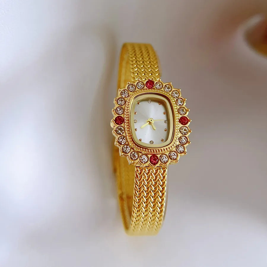Elegant Glam Geometric Single Folding Buckle Quartz Watch Women's Watches