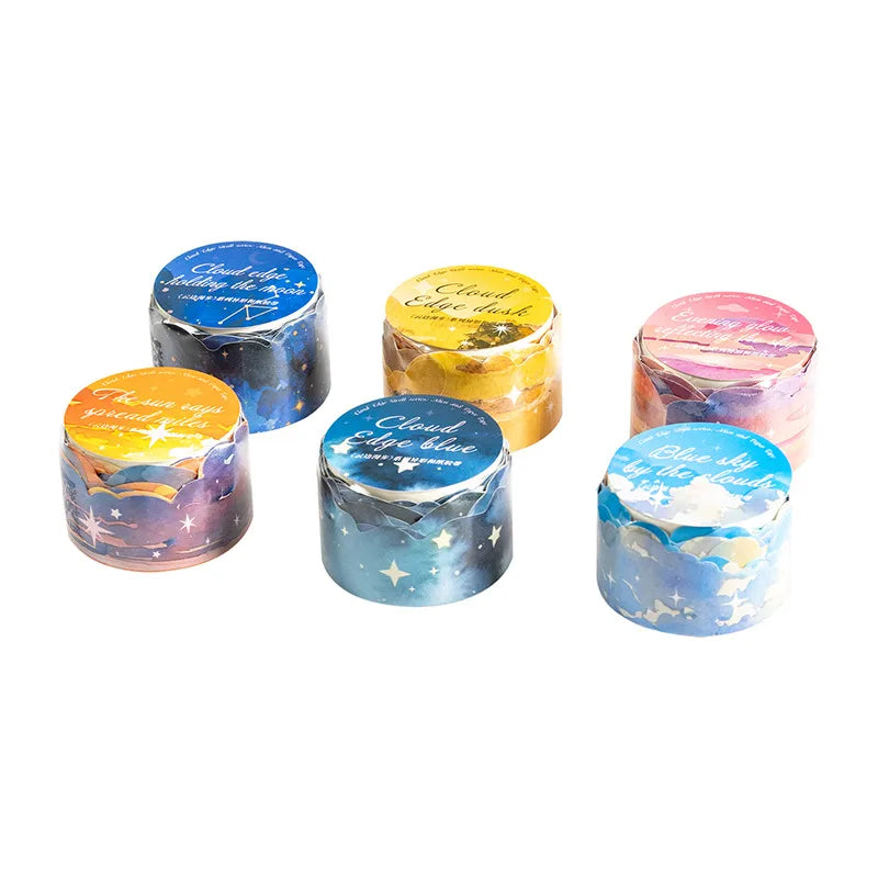 Clouds Star Moon School Graduation Washi Cute Handmade Shiny Washi Tape