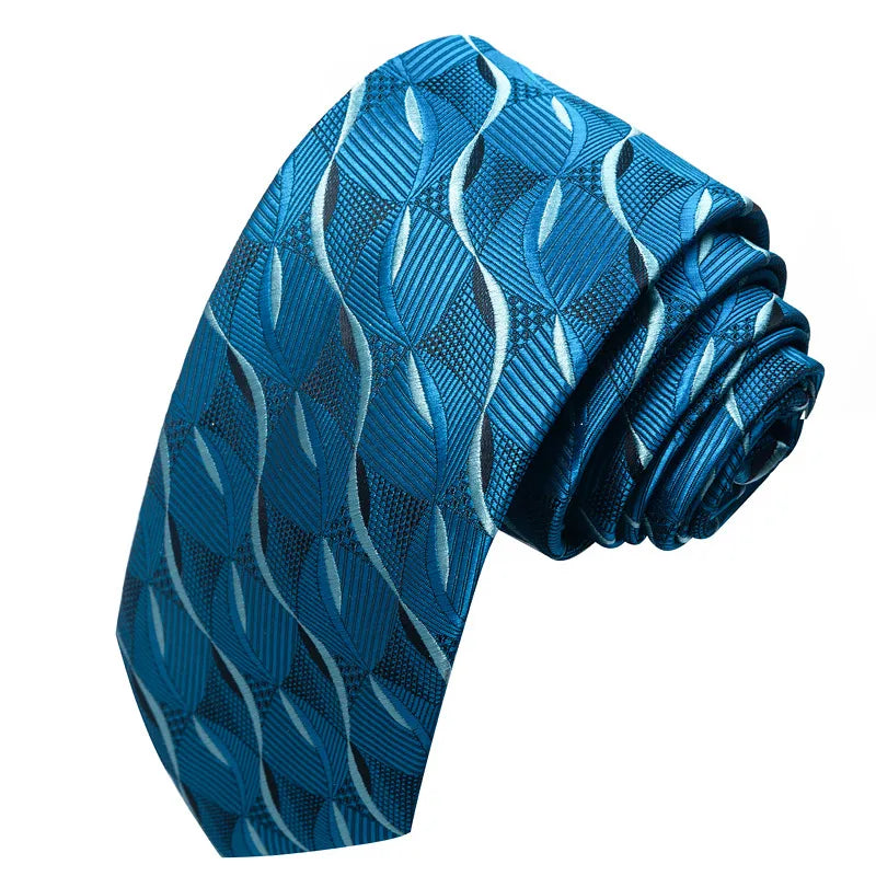 business formal solid color cashew nuts flower polyester yarn men's tie