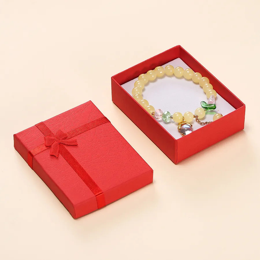 1 Piece Paper Elegant Simple Style Daily Date Bow Knot Jewelry Boxes