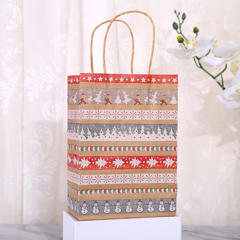Christmas Fashion Christmas Tree Christmas Socks Snowflake Kraft Paper Daily Gift Bags
