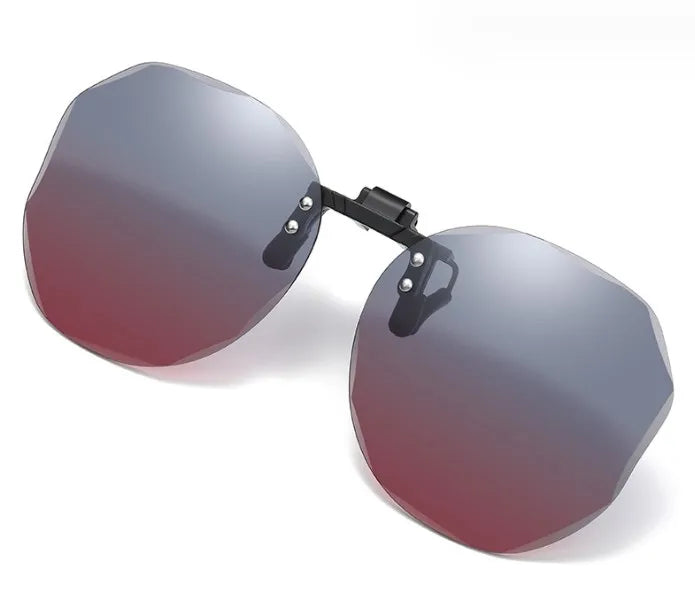 simple style solid color tac polygon clips men's sunglasses