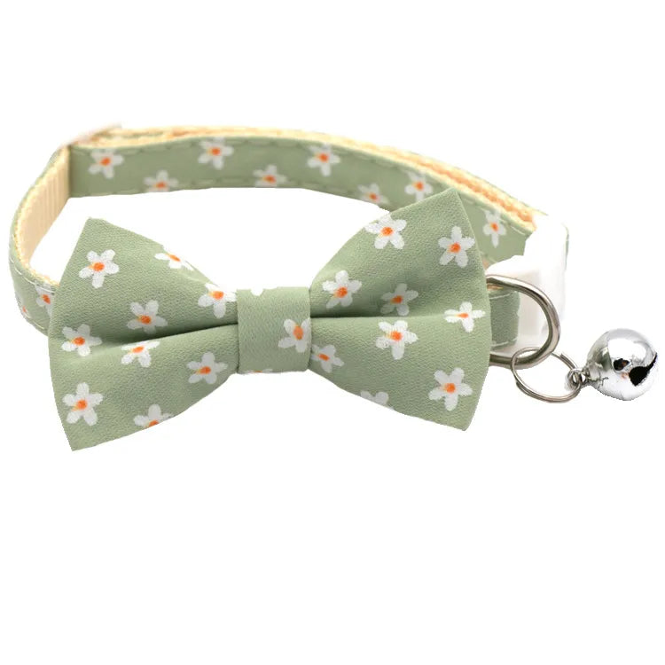 Sweet Cotton Polyester Lattice Pet Collar