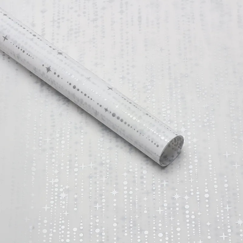 Elegant Romantic Round Dots Star Plastic Daily Date Korean Floral Wrapping Paper Party Supplies Gift Wrapping Supplies 1 Pack of 20 Sheets