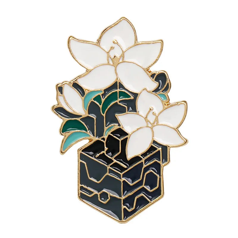 Casual Elegant Lady Flower Alloy Stoving Varnish Plating Unisex Brooches