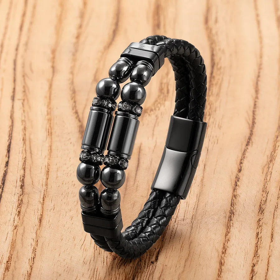 Vintage Style Classic Style Commute Geometric Leather rope Stone Metal Unisex Bracelets