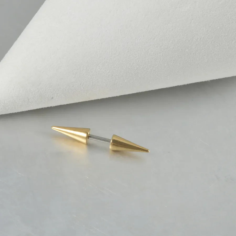 1 Piece Eyebrow Studs Casual Exaggerated Simple Style Solid Color 304 Stainless Steel Plating 18K Gold Plated