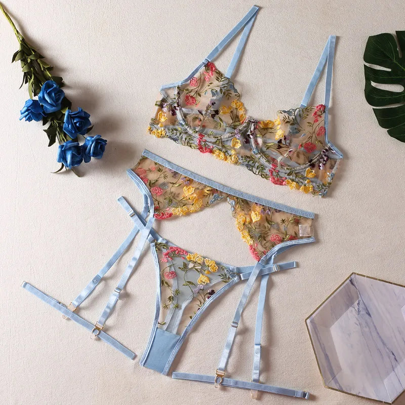 flower lace bras sexy thong sexy lingerie