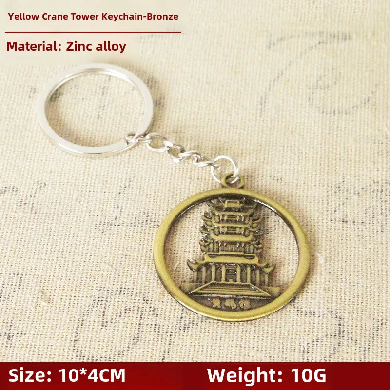 Factory sales metal simulation shell pistol tank aircraft hammer Bell ear spoon keychain uncle souvenir