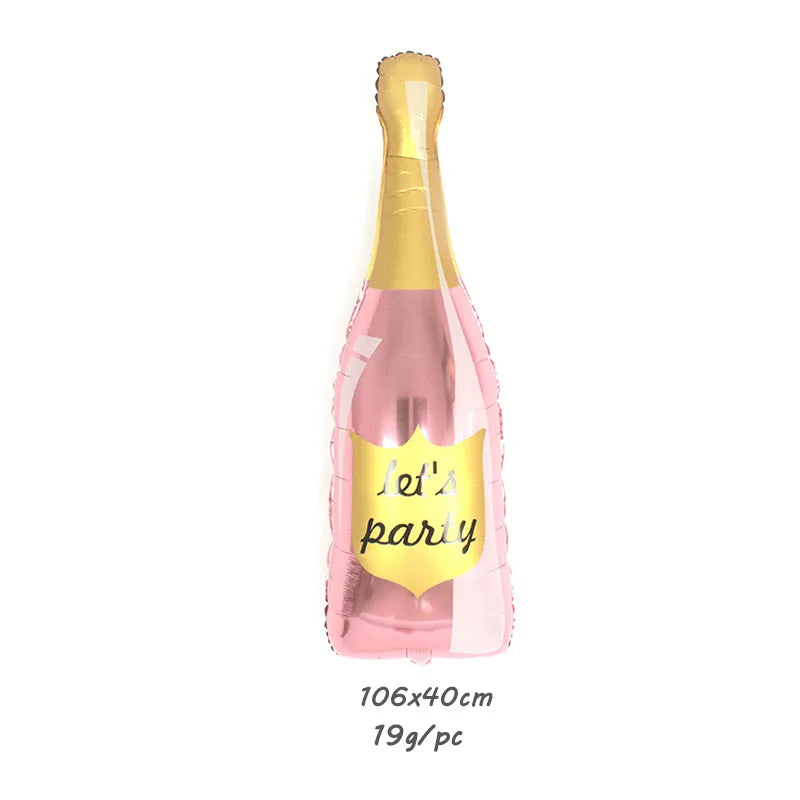 cute exaggerated romantic beer wine glass wine bottle aluminum film party birthday festival balloons