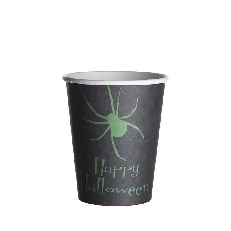 halloween simple style pumpkin spider paper festival tableware