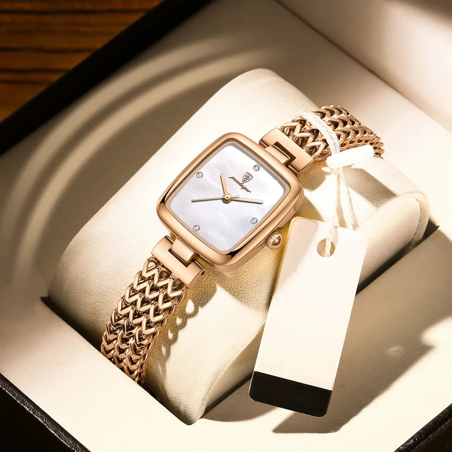 elegant solid color jewelry buckle quartz women's watches