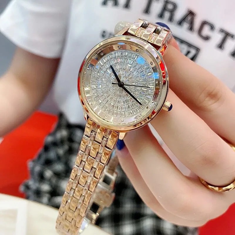 Casual Elegant Solid Color Butterfly Double Snap Quartz Watch Women's Watches