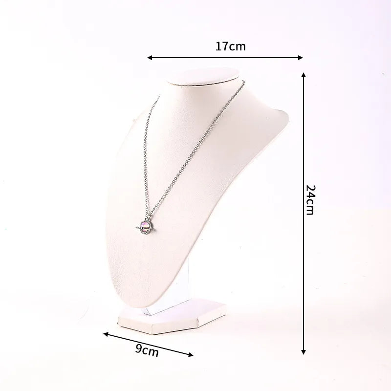 1 Piece PU velvet Classic Style Solid Color Jewelry Display Bust
