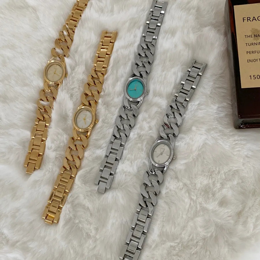 Simple Style Solid Color Single Folding Buckle Quartz Watch Women's Watches
