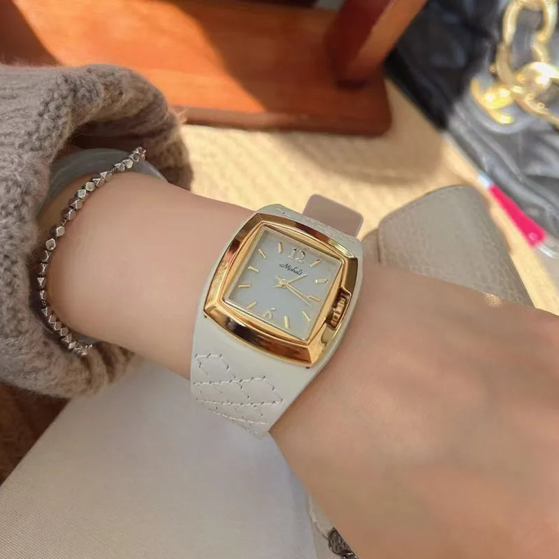 Simple Style Classic Style Solid Color Buckle Quartz Watch Women's Watches