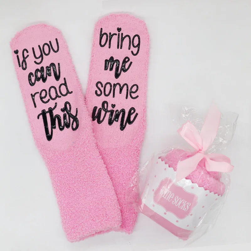 unisex casual letter polyester crew socks a pair