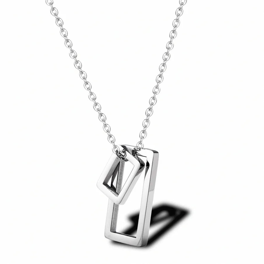 304 Stainless Steel 18K Gold Plated Classic Style Polishing Solid Color Pendant Necklace