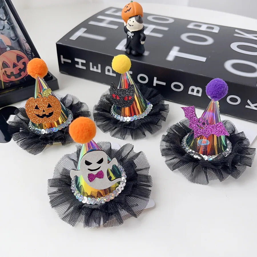 New Arrival Halloween Ornaments Creative Funny Pumpkin Ghost Bat Side Clip Top Clip Festival Atmosphere Hair Accessories