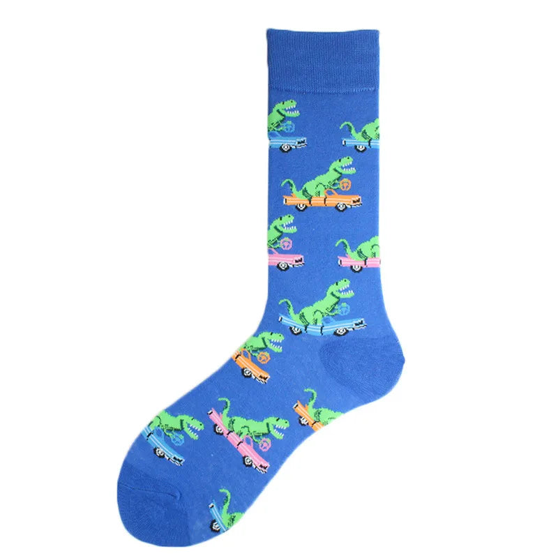 men's cartoon style cartoon cotton crew socks a pair