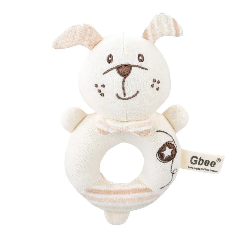 Gbee baby rattle plush toy early education animal round rattle doll baby soothing toy