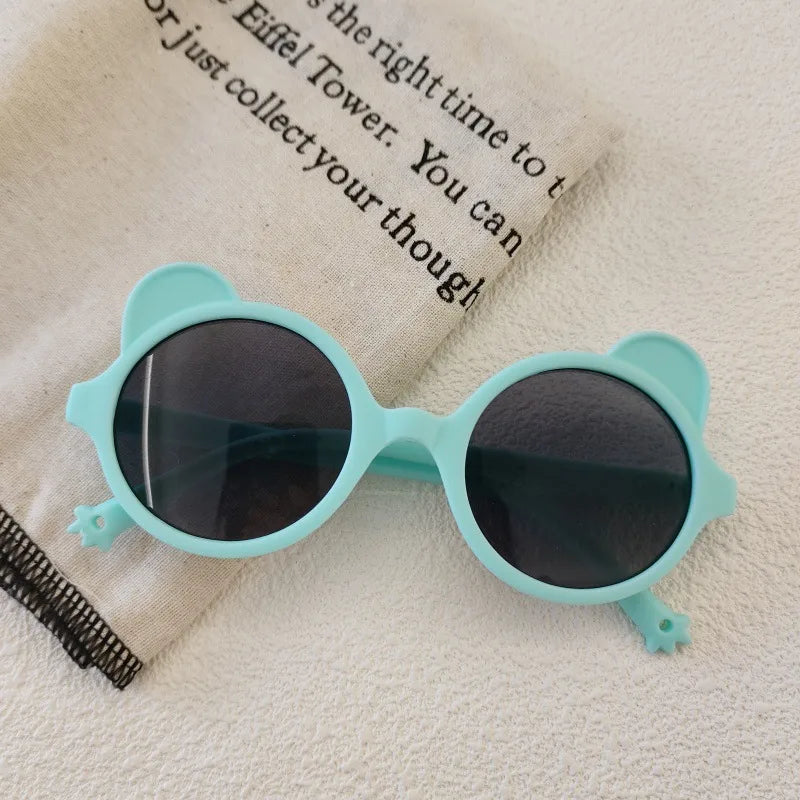 Sweet Simple Style Solid Color Resin Special-Shaped Mirror Full Frame Kids Sunglasses