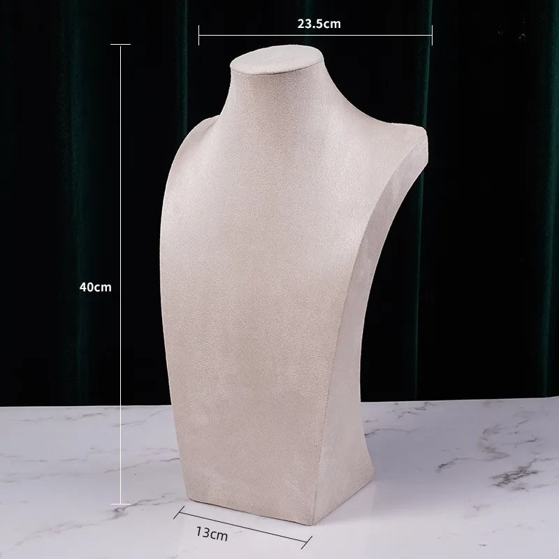 1 Piece Wood Flannel Simple Style Solid Color Jewelry Display Bust