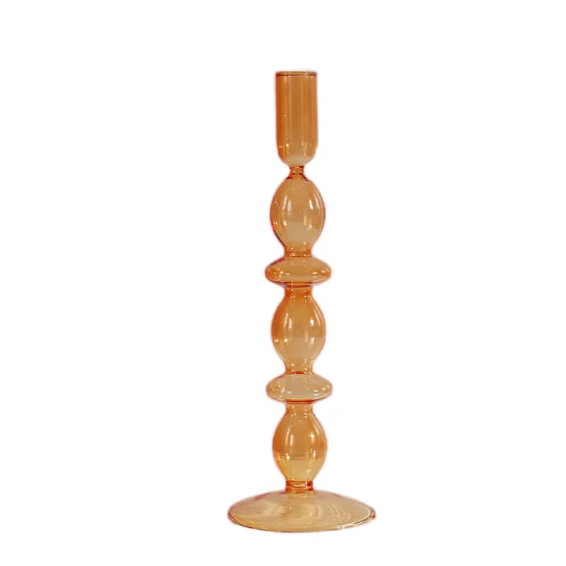 Artistic Geometric Glass candlestick Artificial Decorations