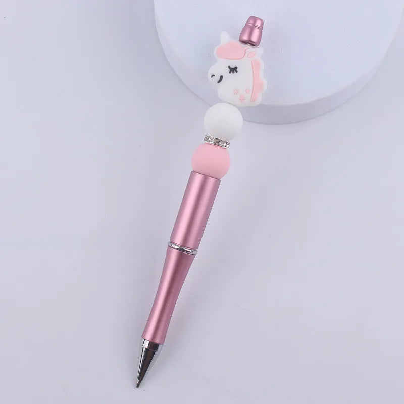 creative cartoon animal silicone bead color ballpoint pen