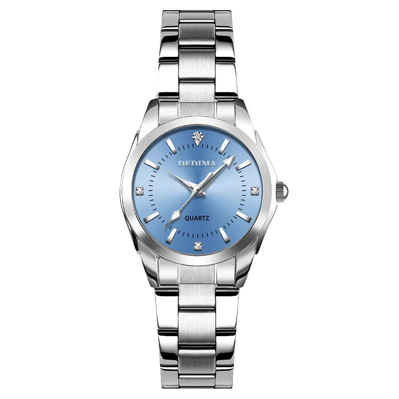 casual solid color double side snaps quartz women's watches