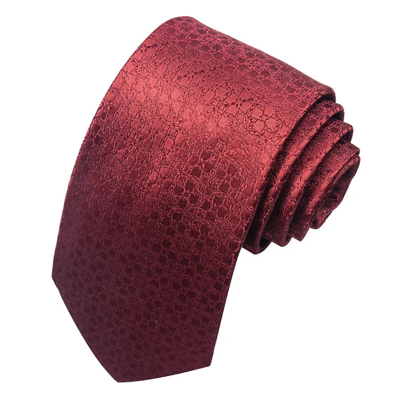 business formal solid color cashew nuts flower polyester yarn men's tie