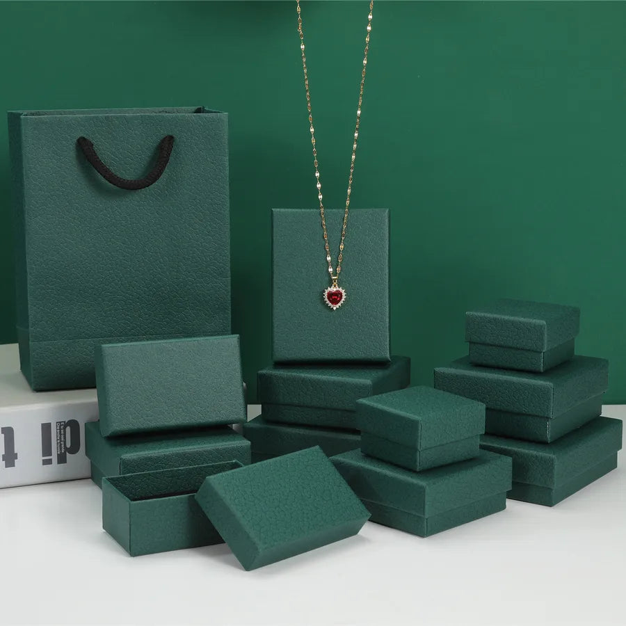 1 Piece Paper Classical Daily Solid Color Jewelry Boxes