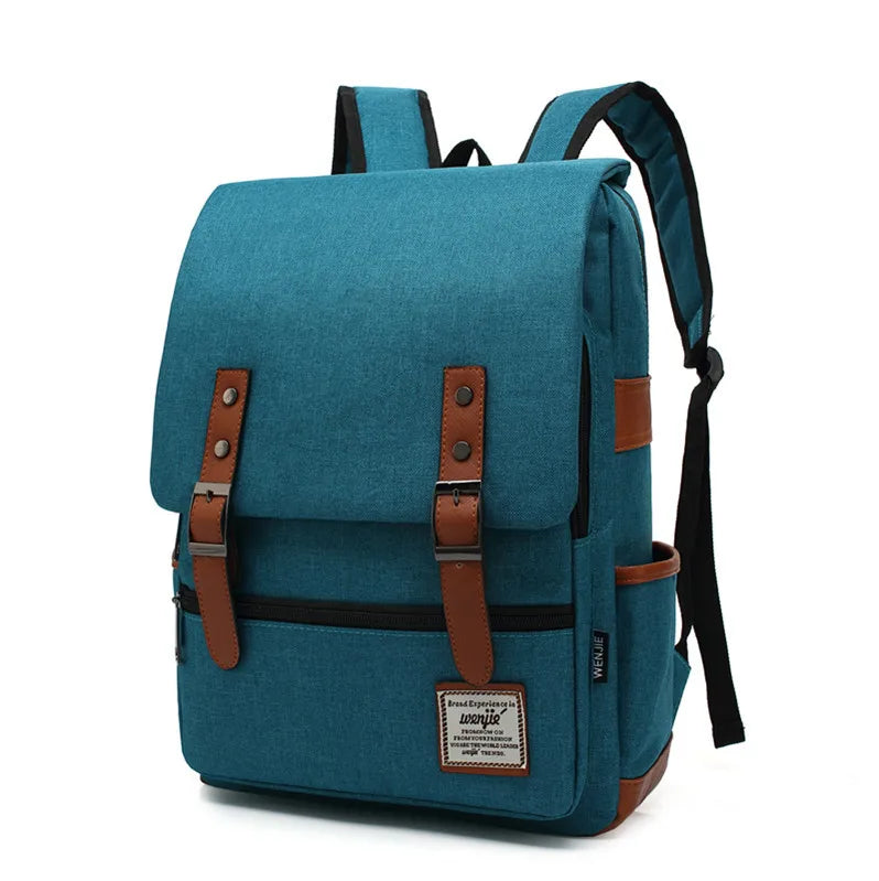 Unisex Solid Color Oxford Cloth Zipper Buckle Fashion Backpack School Backpack