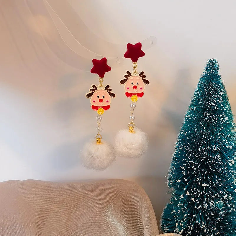 Handmade Christmas Festive Tassel Earrings Original Design Geometric Pattern Zinc Alloy Women's Jewelry Accessories Ear Jewelry