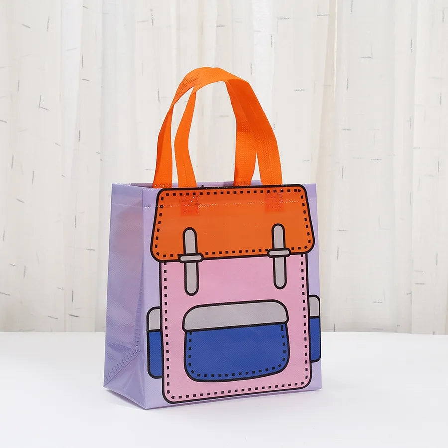 Business Cartoon Nonwoven Holiday Banquet Travel Gift Bags Party Supplies Gift Wrapping Supplies 1 Piece