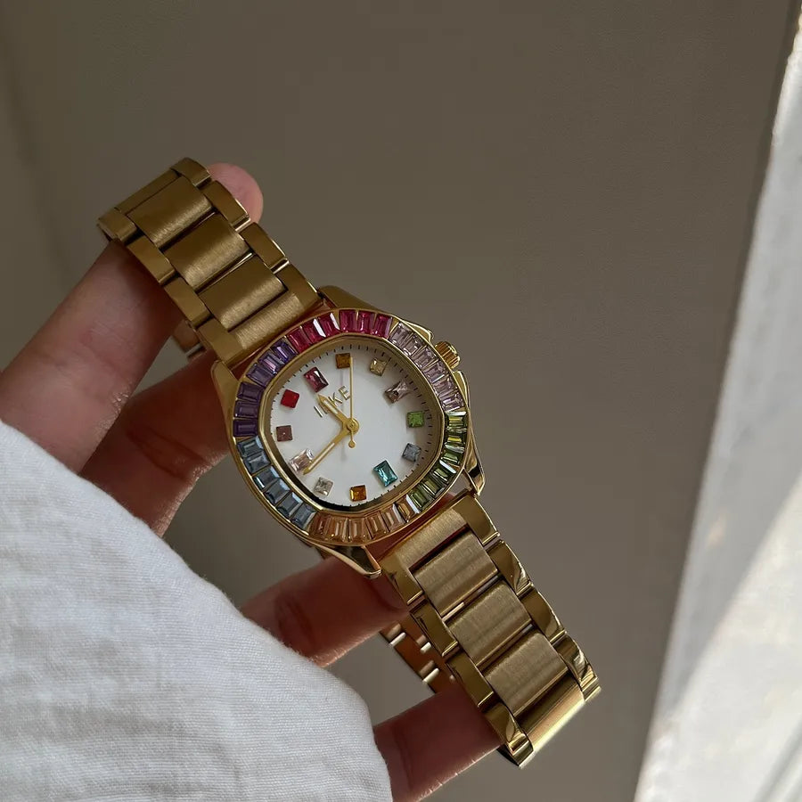 Elegant Glam Business Round Double Side Snaps Quartz Watch