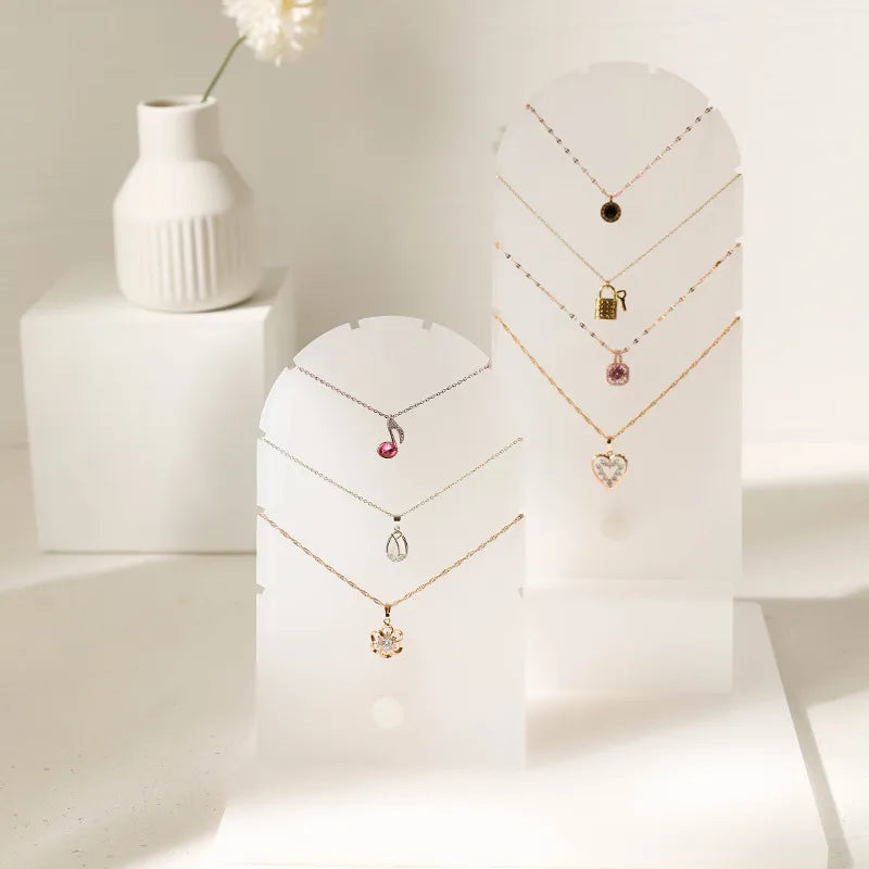 Acrylic Necklace Display Stand Jewelry Shooting Props Artistic Style Assembled Design Necklace Showcase Acrylic Holder
