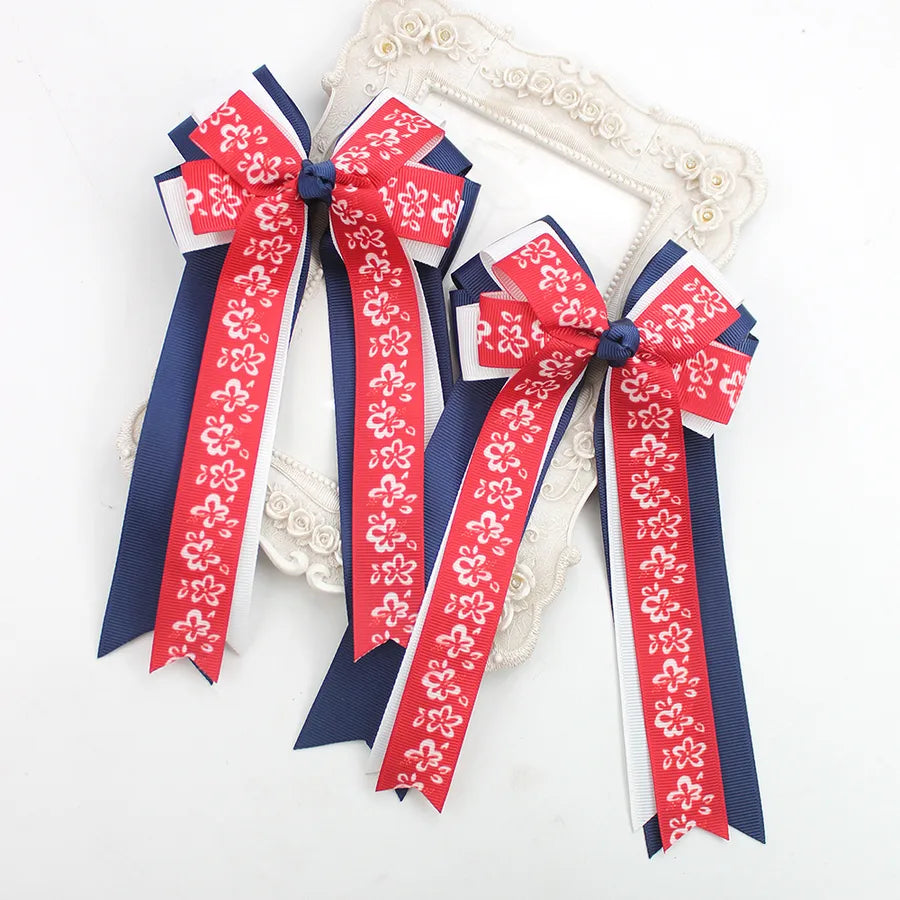 Equestrian Bow Three-layer Heavy Industry Ribbon Bow Sports Hairpin Horse Riding Girl Decoration Headwear Children